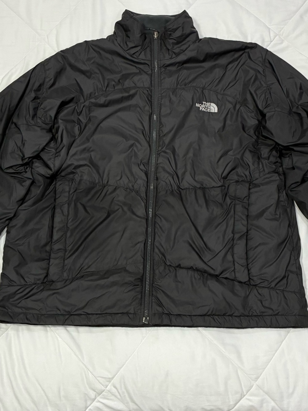 The North Face Men’s Black Puffer Jacket with Chest Logo
